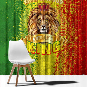 King's African Spirit Window Curtain Heart of A Lion