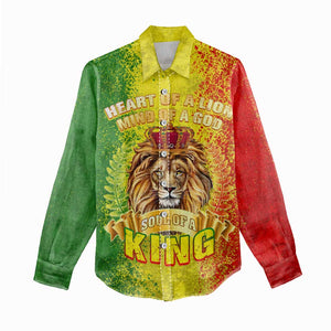 King's African Spirit Women Casual Shirt Heart of A Lion