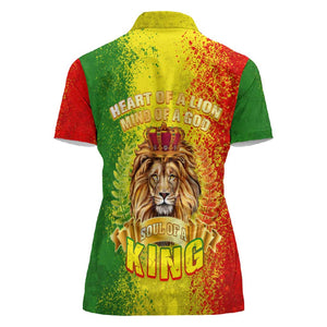 King's African Spirit Women Polo Shirt Heart of A Lion