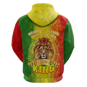 King's African Spirit Zip Hoodie Heart of A Lion