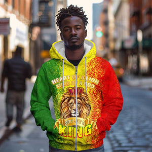 King's African Spirit Zip Hoodie Heart of A Lion