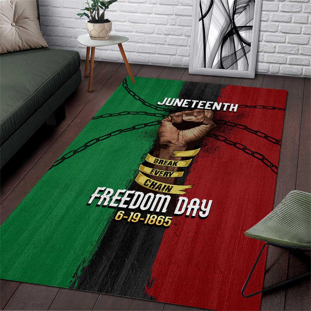 Juneteenth Freedom Day Area Rug Black Pride Month