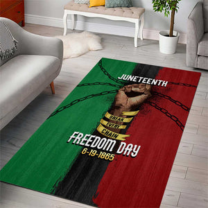 Juneteenth Freedom Day Area Rug Black Pride Month