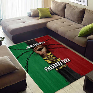 Juneteenth Freedom Day Area Rug Black Pride Month