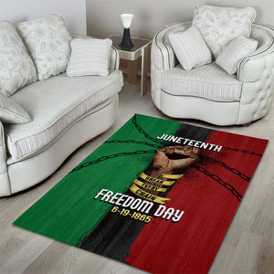 Juneteenth Freedom Day Area Rug Black Pride Month