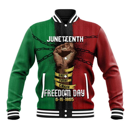 Juneteenth Freedom Day Baseball Jacket Black Pride Month DT02