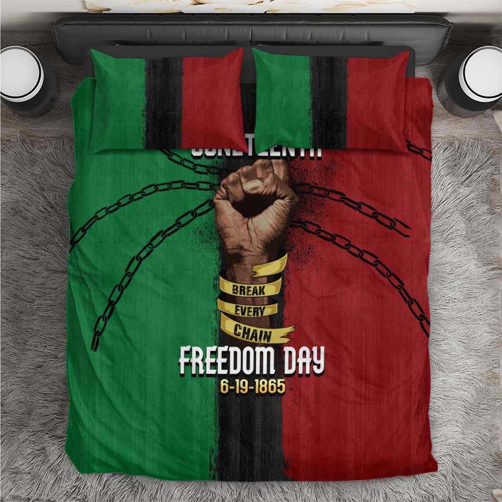 Juneteenth Freedom Day Bedding Set Black Pride Month