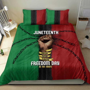 Juneteenth Freedom Day Bedding Set Black Pride Month