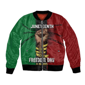 Juneteenth Freedom Day Bomber Jacket Black Pride Month