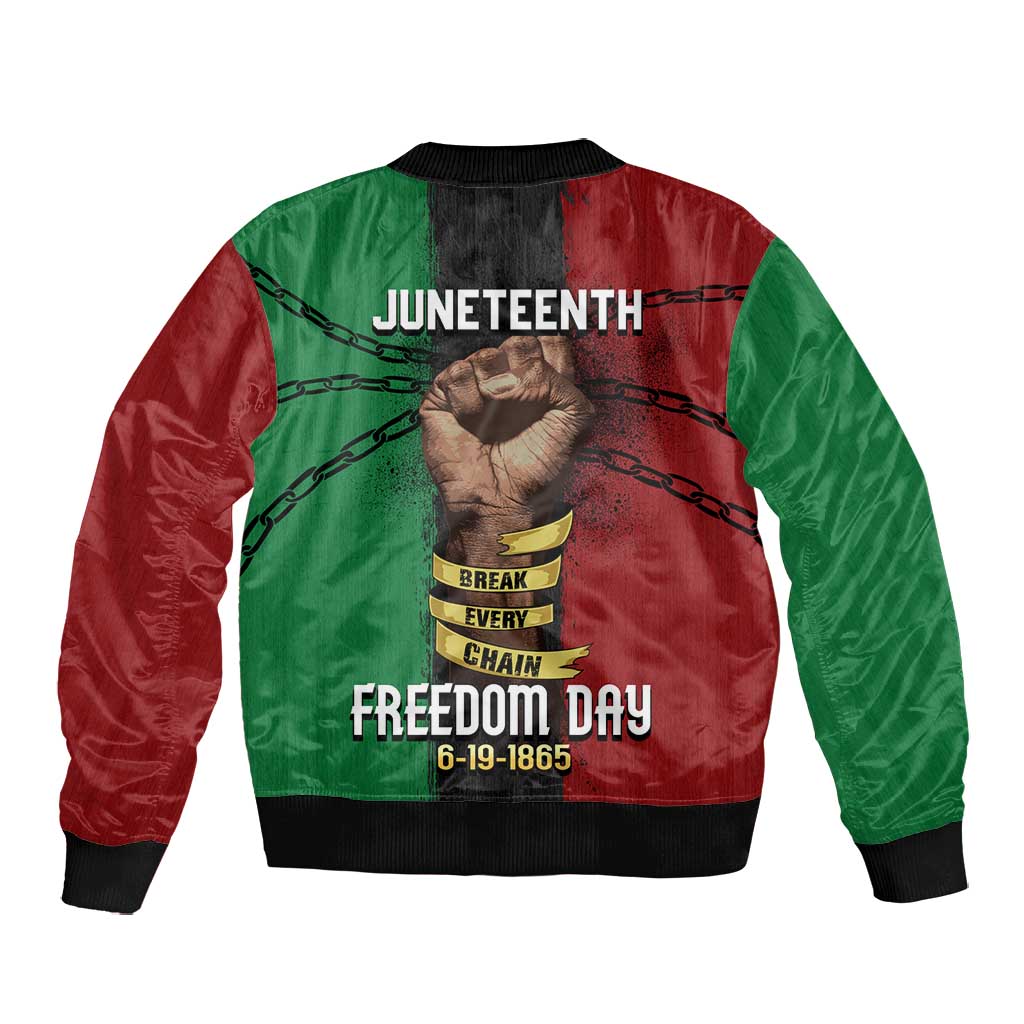 Juneteenth Freedom Day Bomber Jacket Black Pride Month