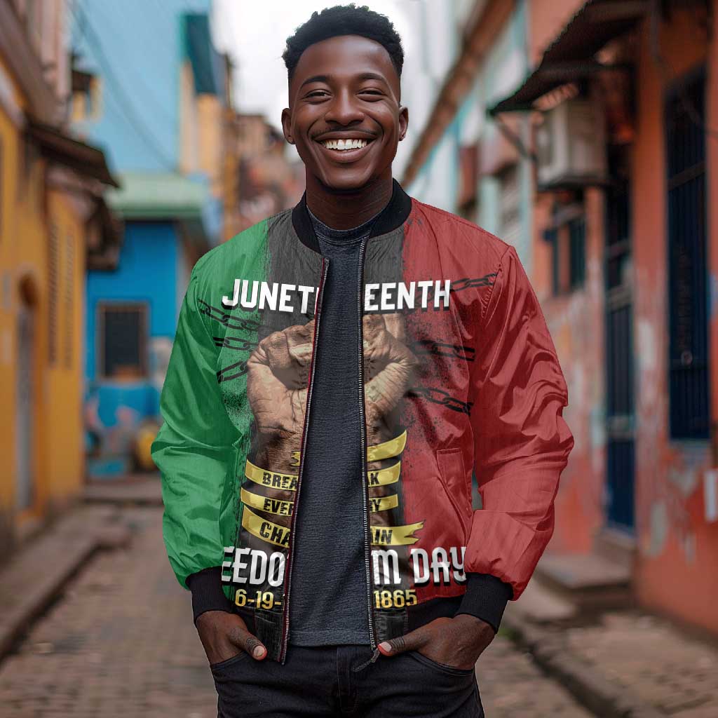 Juneteenth Freedom Day Bomber Jacket Black Pride Month