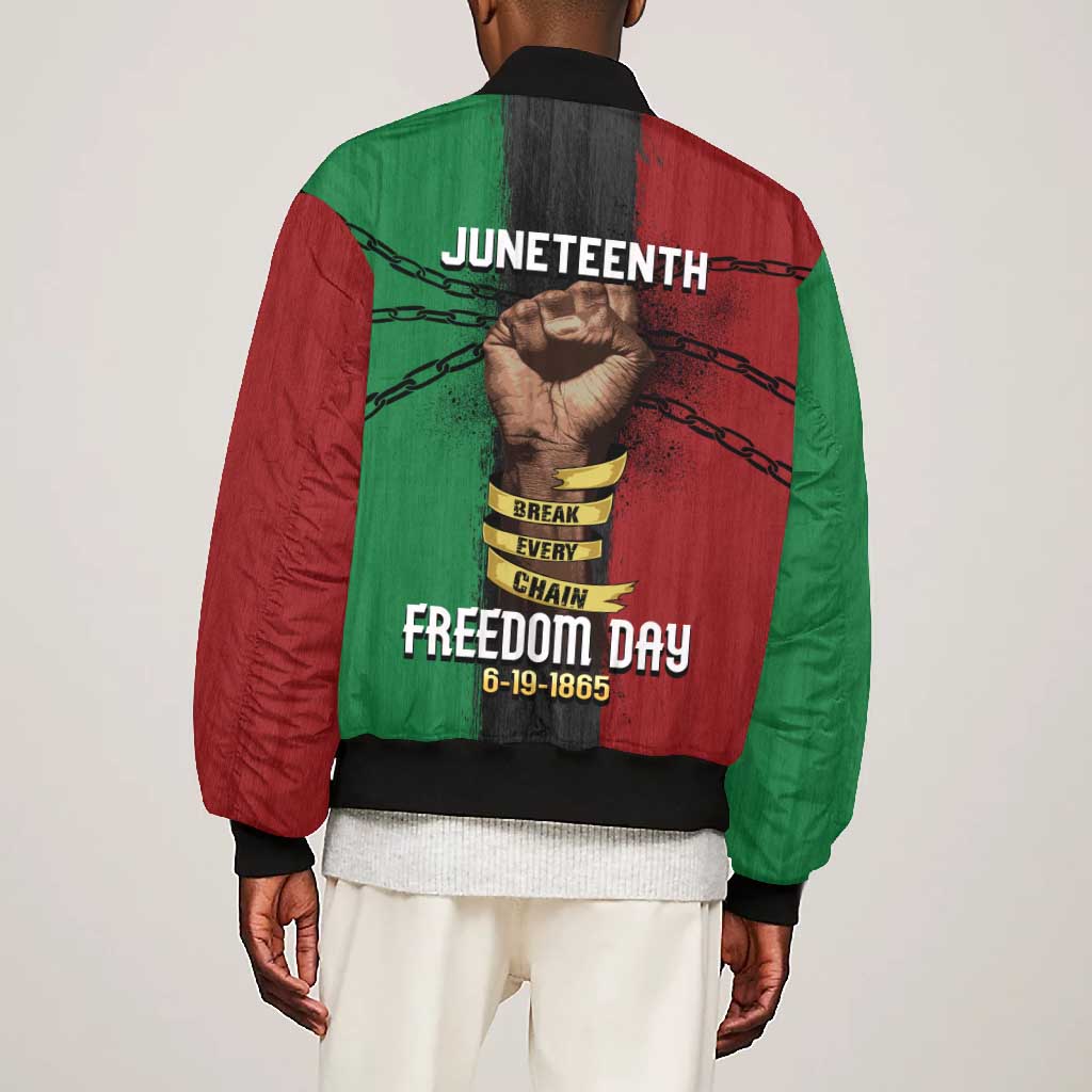 Juneteenth Freedom Day Bomber Jacket Black Pride Month