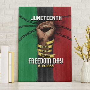 Juneteenth Freedom Day Canvas Wall Art Black Pride Month