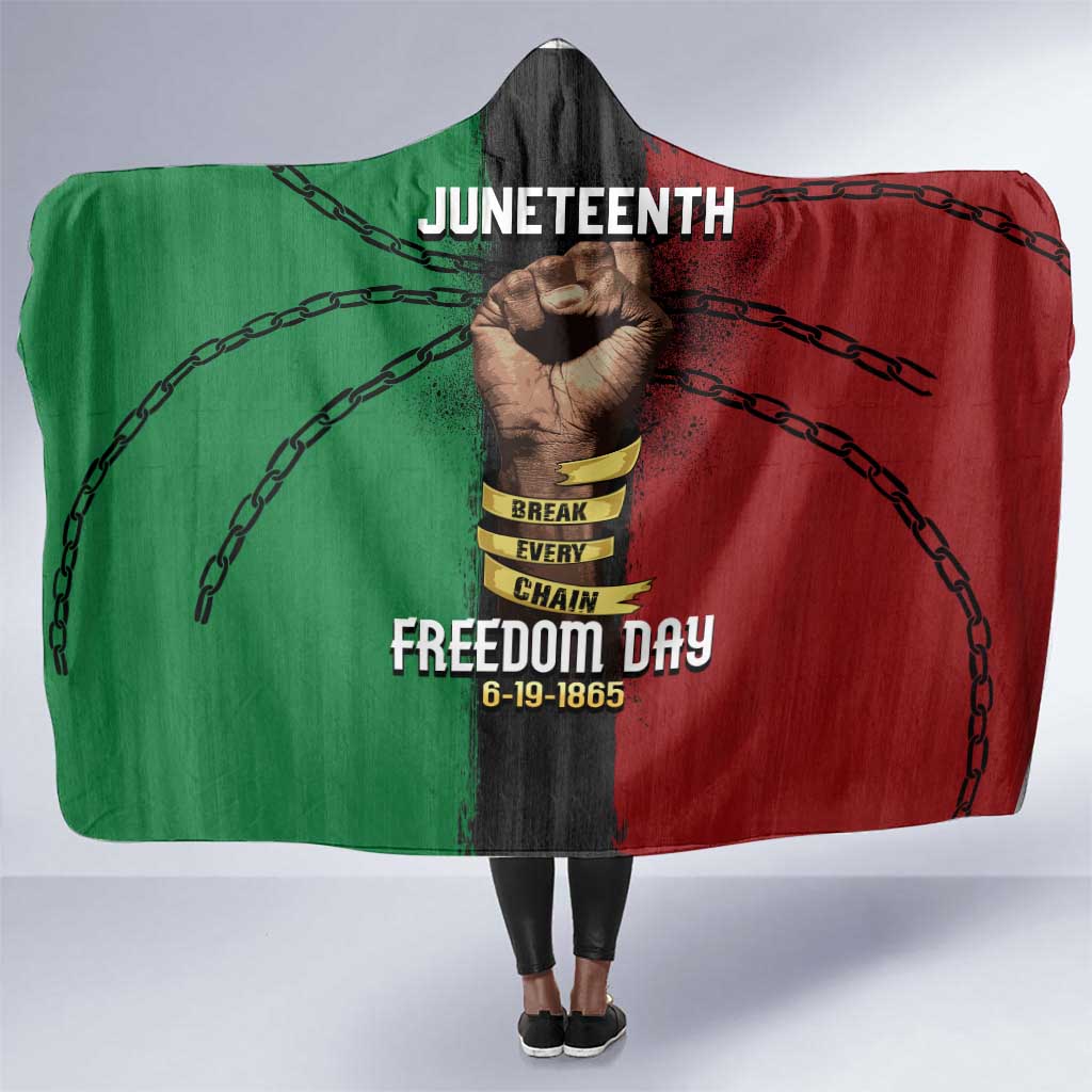 Juneteenth Freedom Day Hooded Blanket Black Pride Month