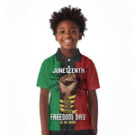 Juneteenth Freedom Day Kid Polo Shirt Black Pride Month