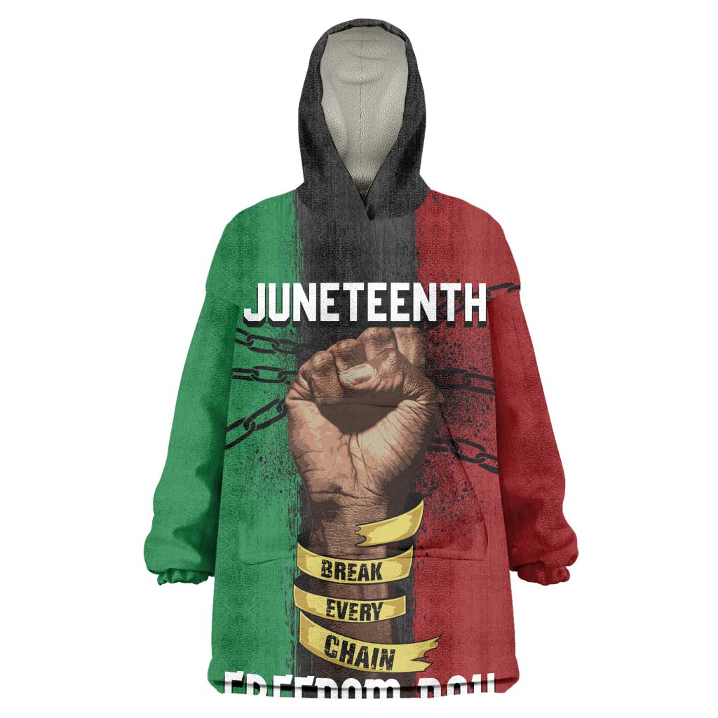 Juneteenth Freedom Day KId Wearable Blanket Hoodie Black Pride Month