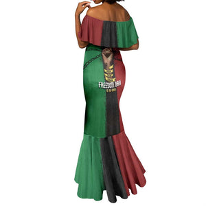 Juneteenth Freedom Day Mermaid Dress Black Pride Month