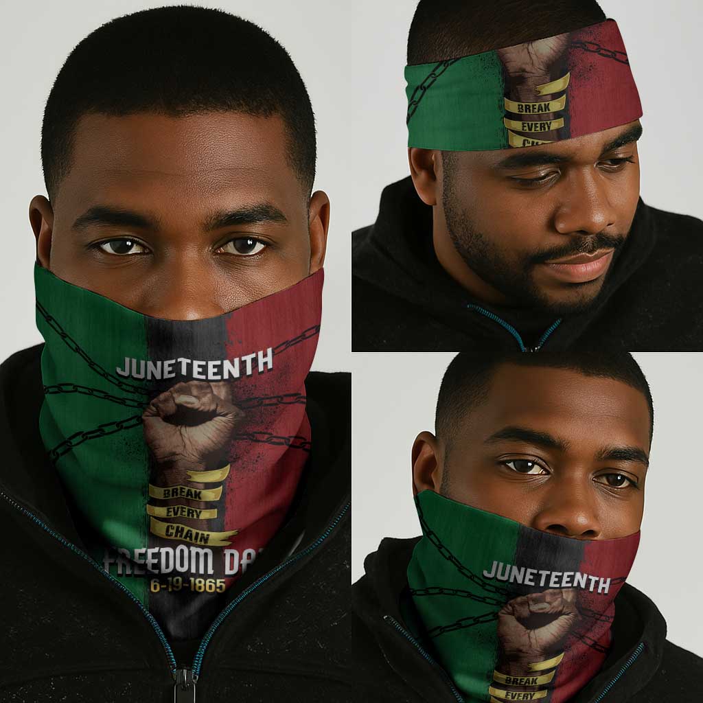 Juneteenth Freedom Day Neck Gaiter Black Pride Month DT02