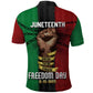 Juneteenth Freedom Day Polo Shirt Black Pride Month