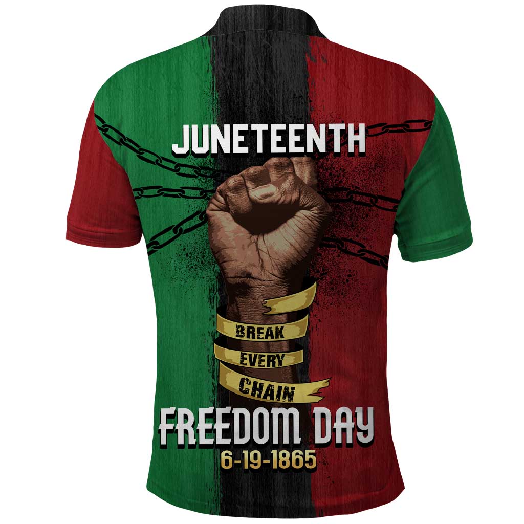 Juneteenth Freedom Day Polo Shirt Black Pride Month
