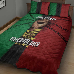 Juneteenth Freedom Day Quilt Bed Set Black Pride Month