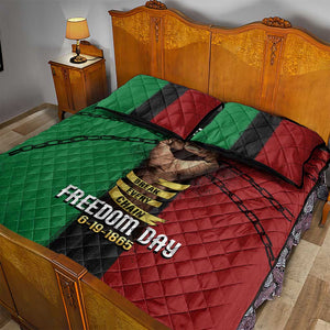 Juneteenth Freedom Day Quilt Bed Set Black Pride Month