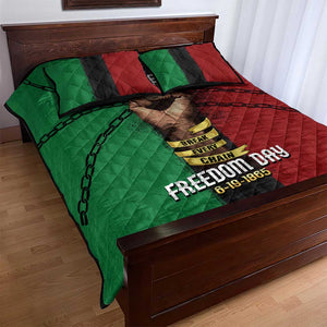 Juneteenth Freedom Day Quilt Bed Set Black Pride Month