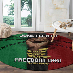 Juneteenth Freedom Day Round Carpet Black Pride Month