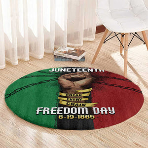 Juneteenth Freedom Day Round Carpet Black Pride Month