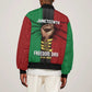 Juneteenth Freedom Day Sleeve Zip Bomber Jacket Black Pride Month