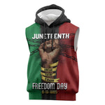 Juneteenth Freedom Day Sleeveless Hoodie Black Pride Month - African Pride