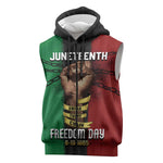 Juneteenth Freedom Day Sleeveless Zip Hoodie Black Pride Month - African Pride