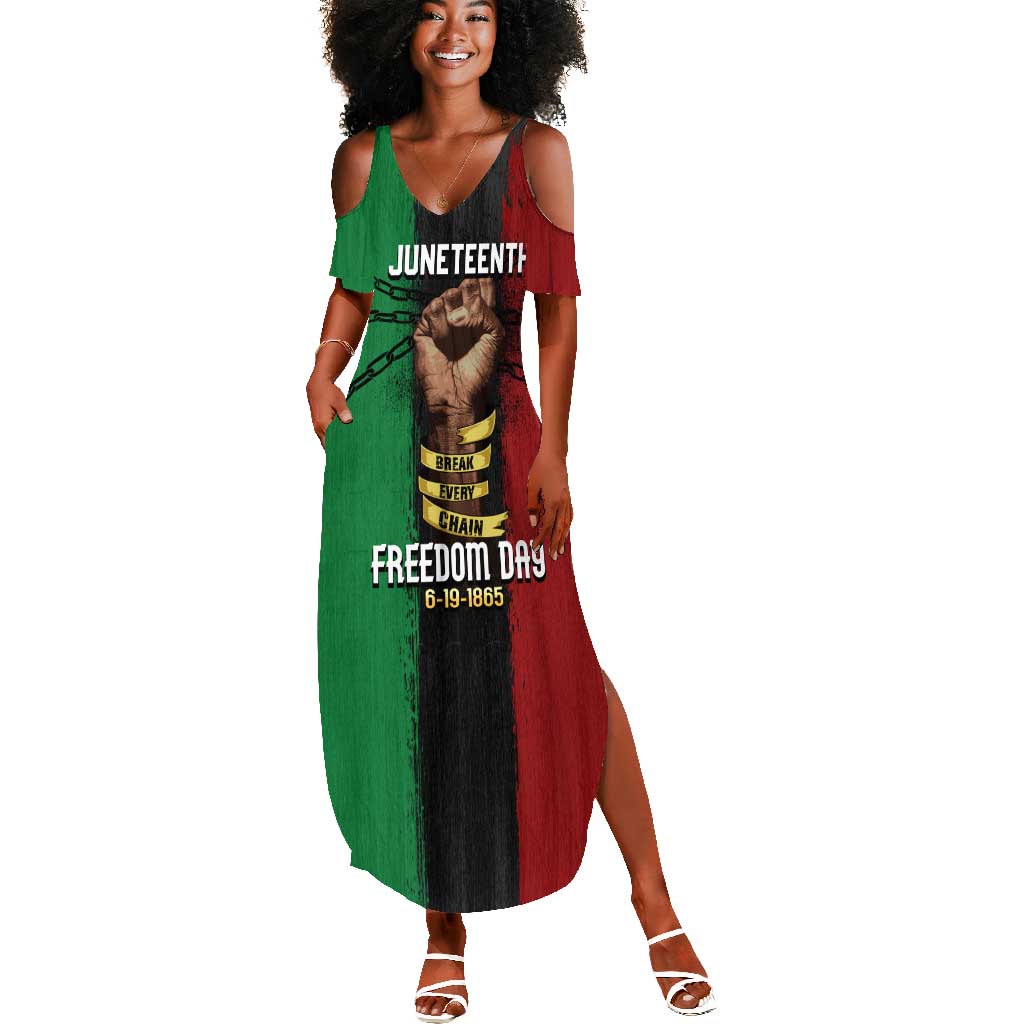 Juneteenth Freedom Day Summer Maxi Dress Black Pride Month