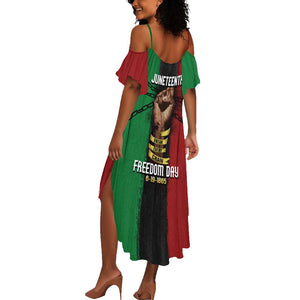 Juneteenth Freedom Day Summer Maxi Dress Black Pride Month