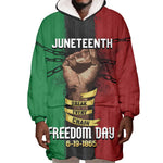 Juneteenth Freedom Day Wearable Blanket Hoodie Black Pride Month