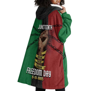 Juneteenth Freedom Day Wearable Blanket Hoodie Black Pride Month