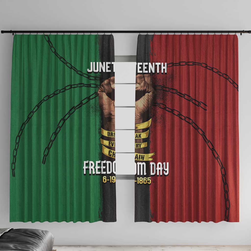 Juneteenth Freedom Day Window Curtain Black Pride Month