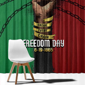 Juneteenth Freedom Day Window Curtain Black Pride Month