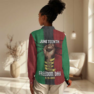 Juneteenth Freedom Day Women Casual Shirt Black Pride Month