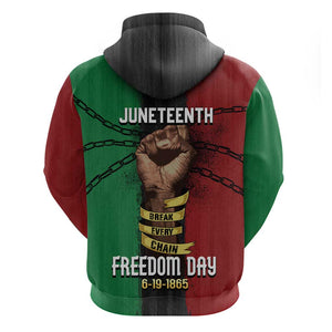 Juneteenth Freedom Day Zip Hoodie Black Pride Month