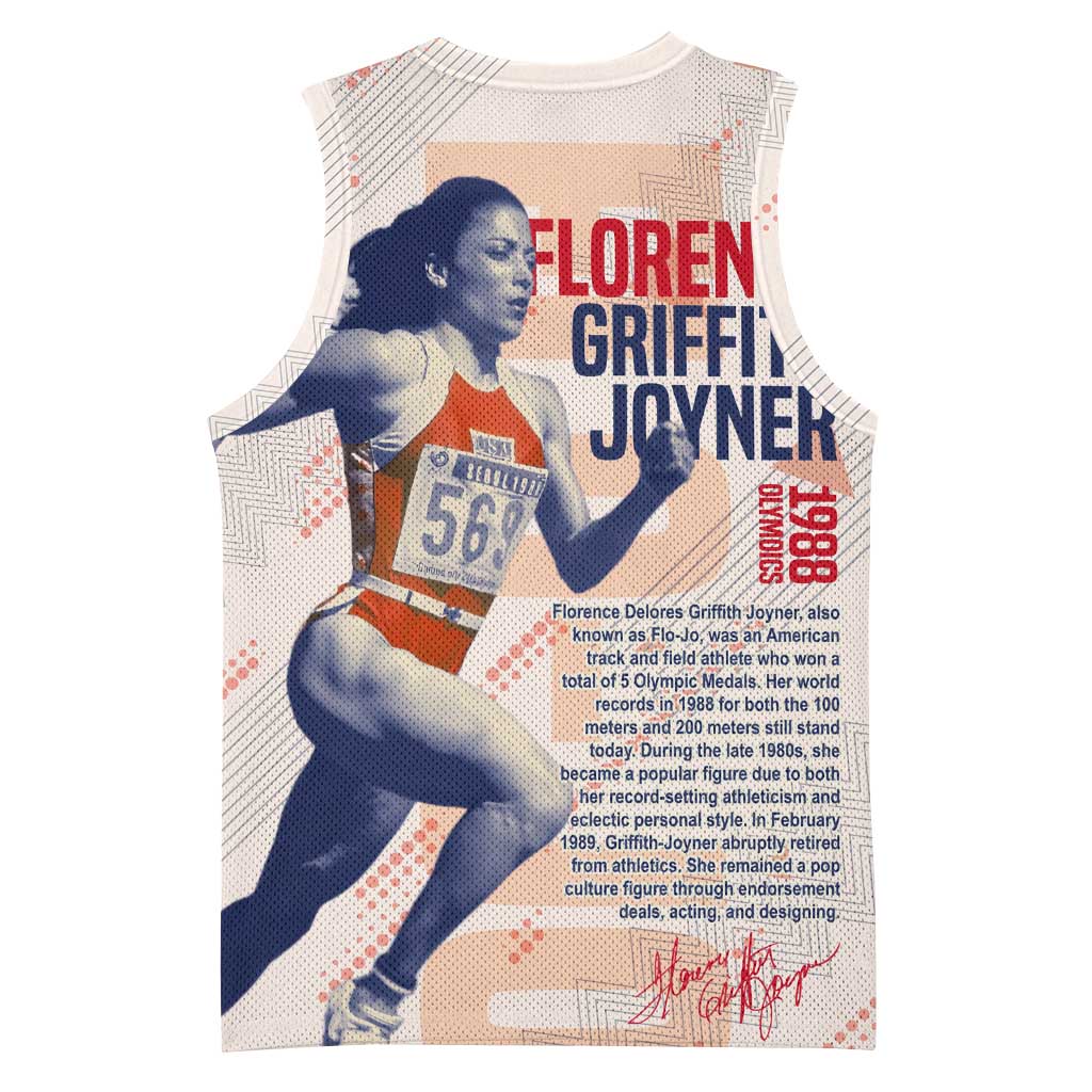 The Phenomenal Woman Flo-Jo Basketball Jersey 1988 Olympic DT02