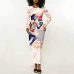 The Phenomenal Woman Flo-Jo Long Sleeve Bodycon Dress 1988 Olympic DT02