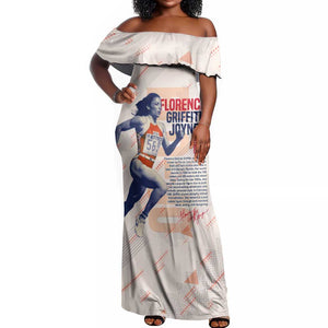 The Phenomenal Woman Flo-Jo Off Shoulder Maxi Dress 1988 Olympic