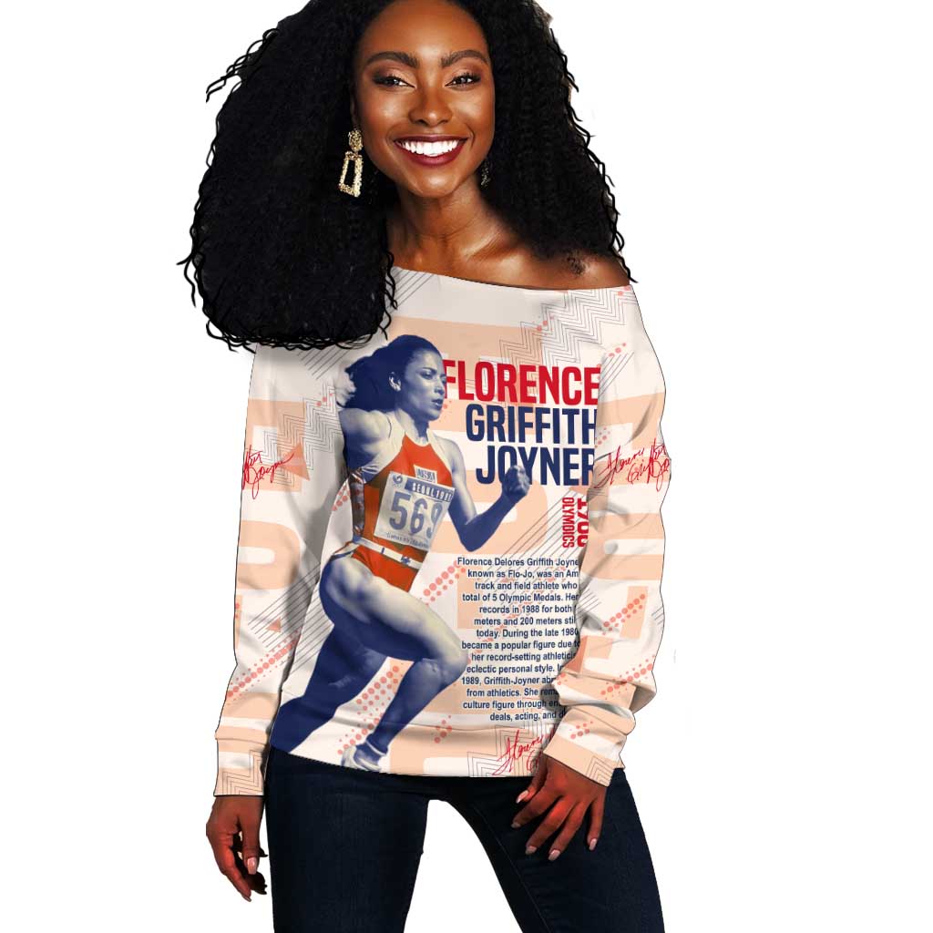 The Phenomenal Woman Flo-Jo Off Shoulder Sweater 1988 Olympic