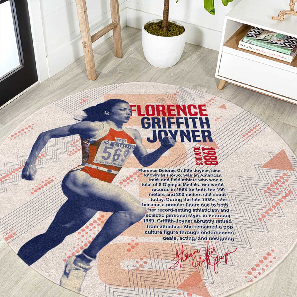 The Phenomenal Woman Flo-Jo Round Carpet 1988 Olympic