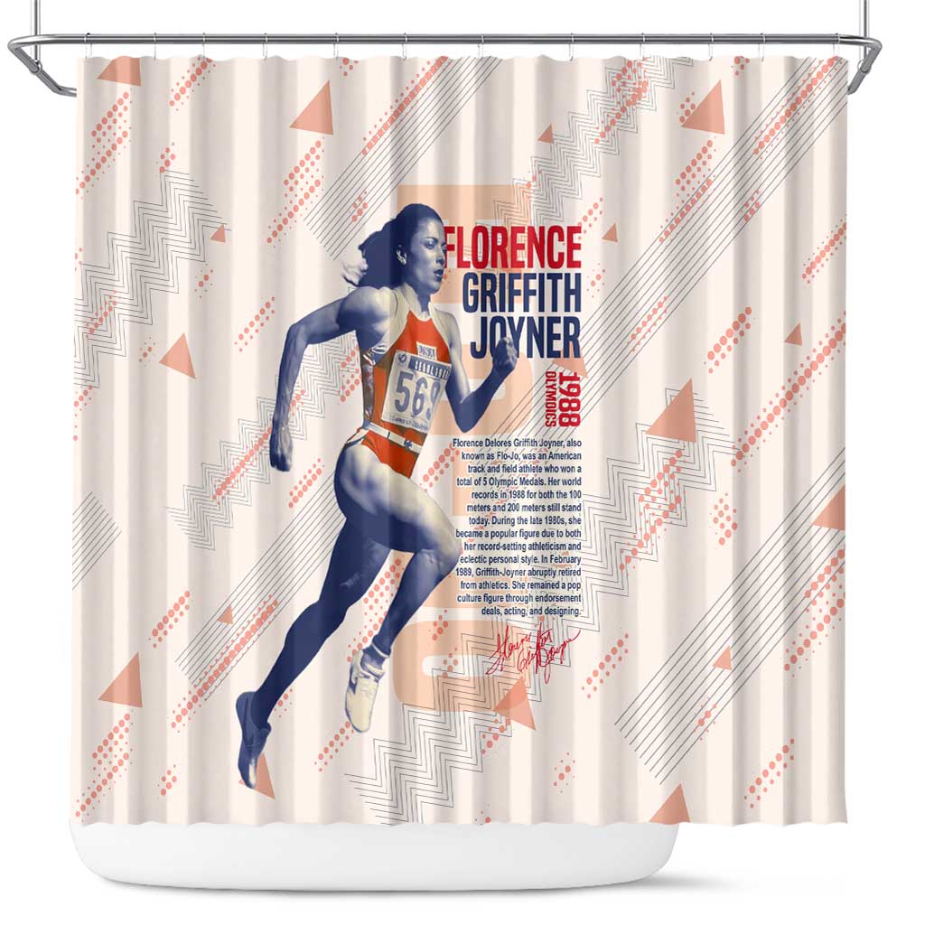 The Phenomenal Woman Flo-Jo Shower Curtain 1988 Olympic