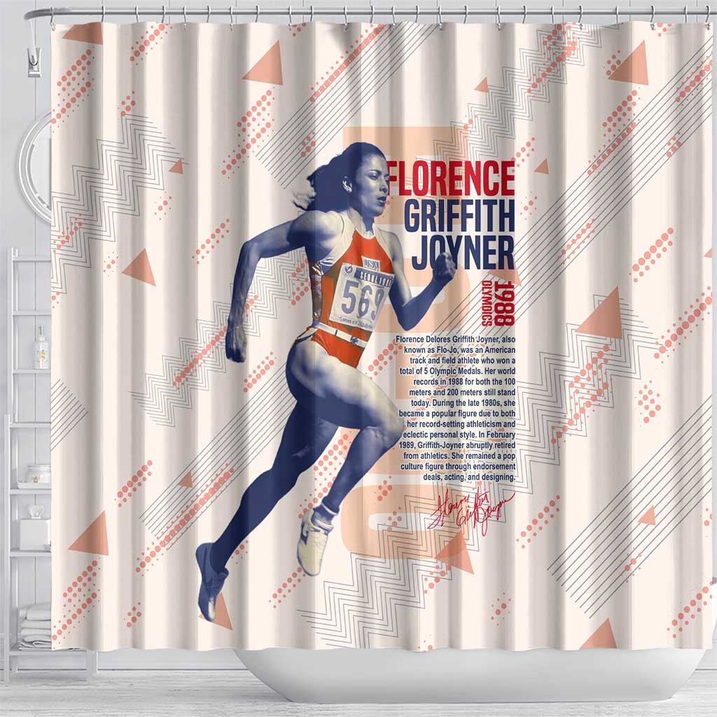 The Phenomenal Woman Flo-Jo Shower Curtain 1988 Olympic