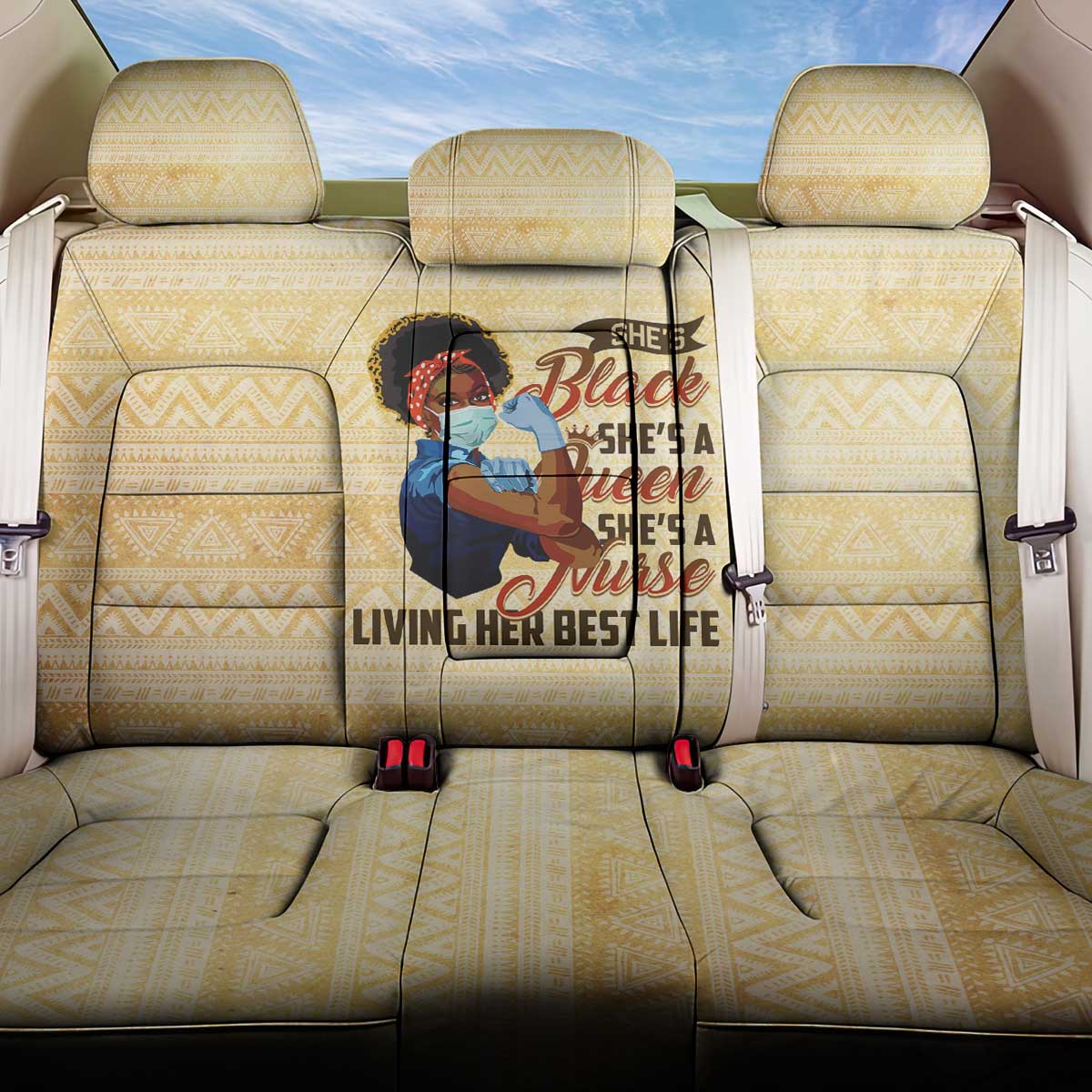 Afro Nurses Back Car Seat Cover Black Queen African