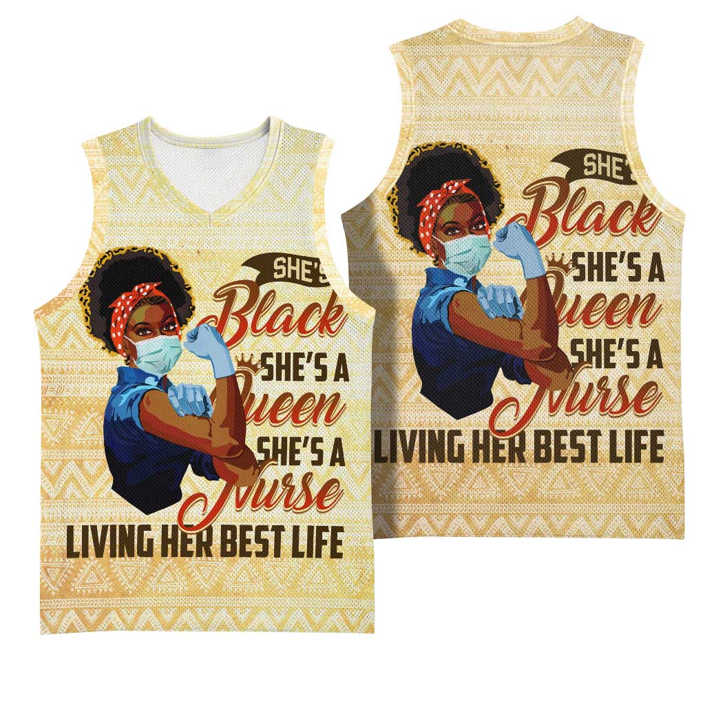 Afro Nurses Basketball Jersey Black Queen African DT02