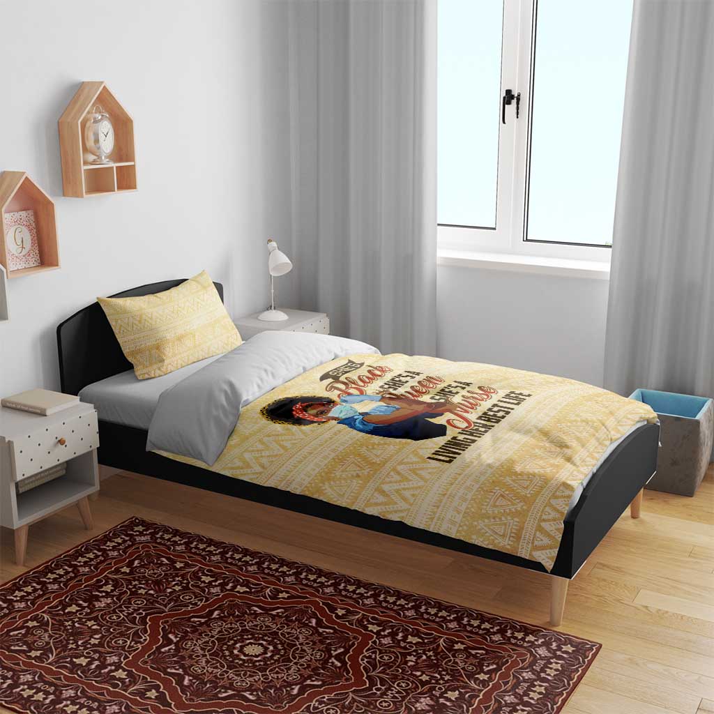 Afro Nurses Bedding Set Black Queen African